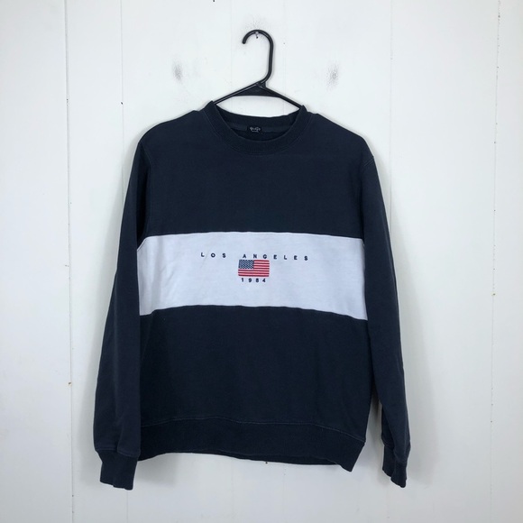 John Galt Brandy Melville Erica Los Angeles 1984 Embroidery Sweatshirt - Picture 2 of 6